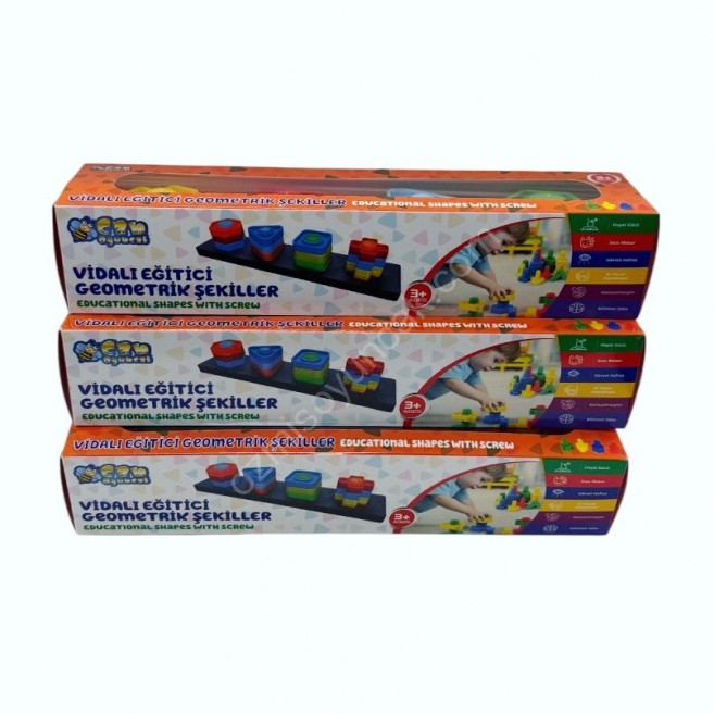 Vidalı eğitici geometrik şekiller hcn 1037