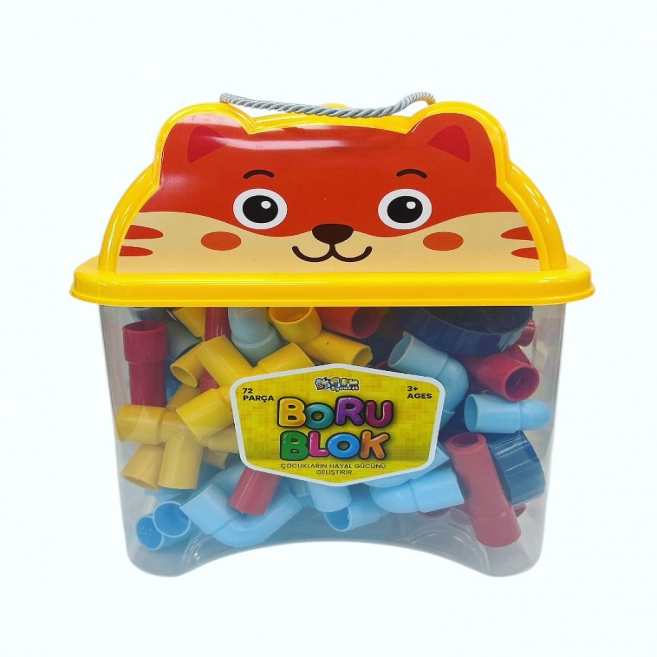 Hayvan kapaklı 72 parça boru blok hcn 1044