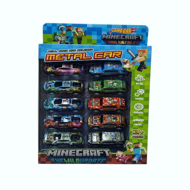 10 lu metal mncrft çekbırak arabalar hcn 304