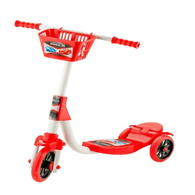 Kırmızı arabalı 3 teker scooter brn