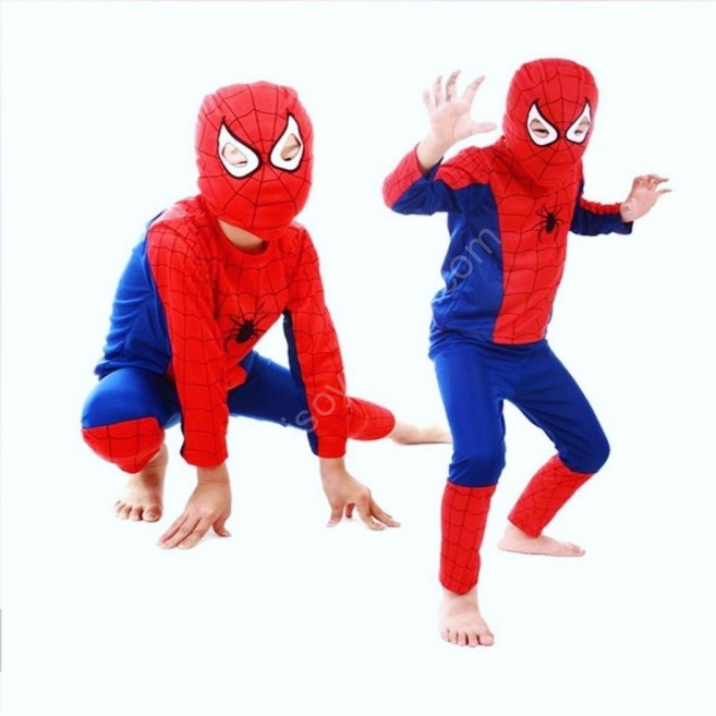 Kırmızı adam kostümü 3 parça